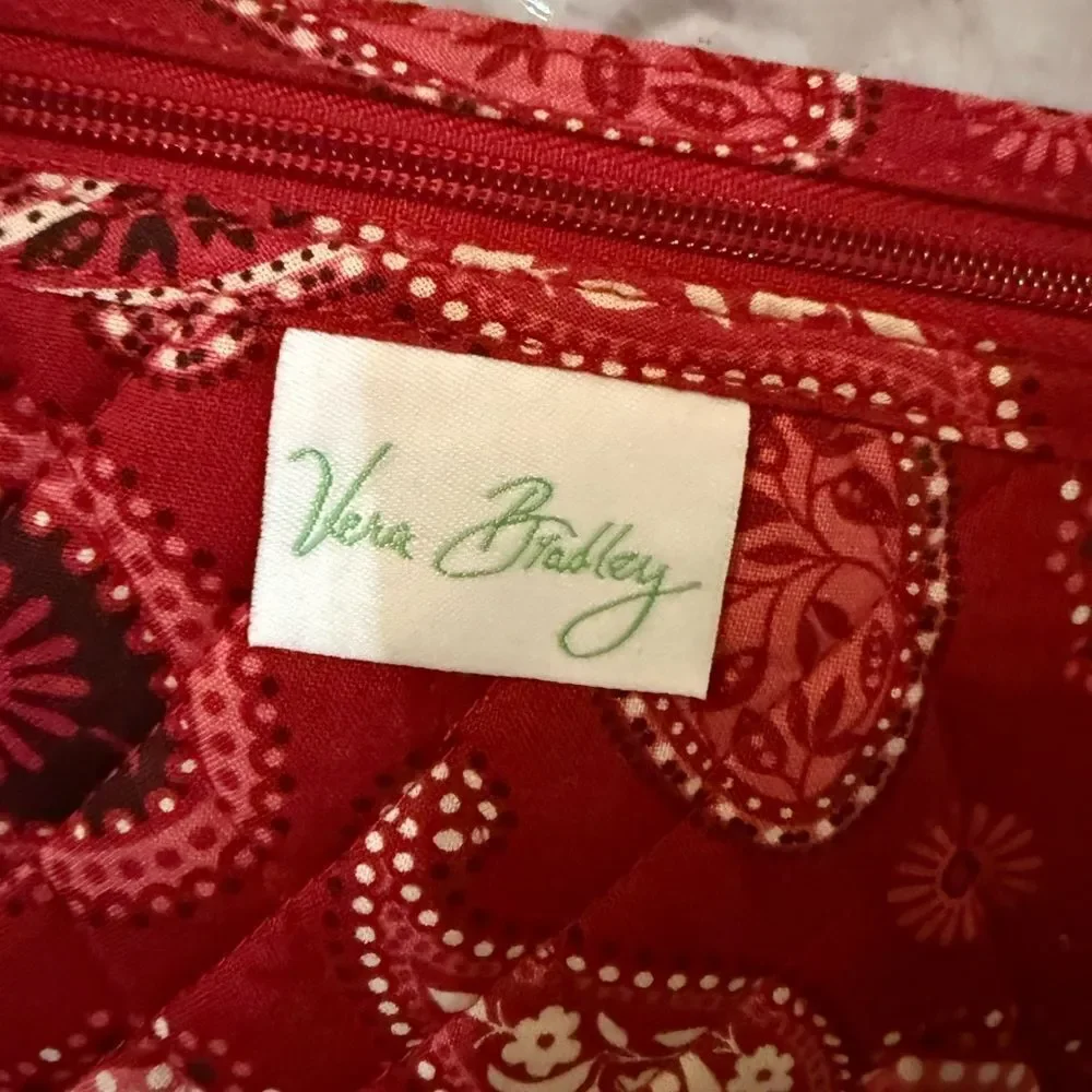 Vintage red Vera Bradley makeup travel bag